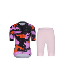 RIVANELLE Cycling short sleeve jersey and shorts - BIKE´S GOOD - pink/multicolour/black